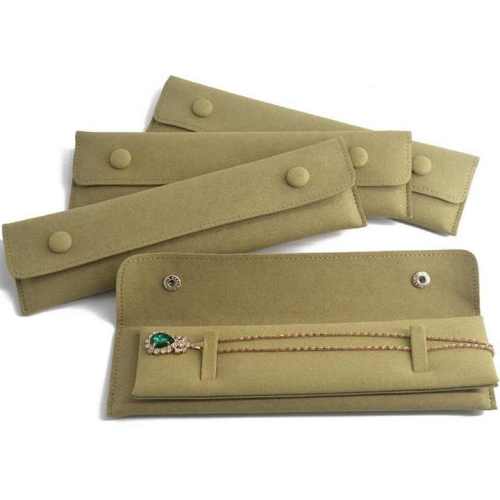 Micro-Fiber velvet Pouch with button and Insertt