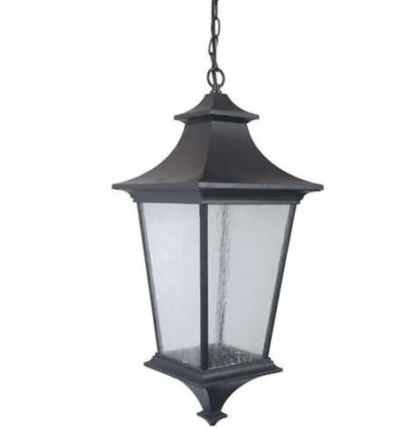 Retro Industrial Aluminum Glass Waterproof LED Outdoor Pendant Light