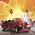 8 Seaters Electric Classic Car para casamento