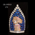 12 &quot;Rhinestone Custom Cartoon Boy Dog Crown Crown