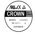 Crown 12V 8025 Flujo axial DC Ventilador de enfriamiento