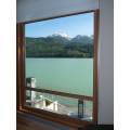 Custom large aluminum fixed tempered laminated glass window