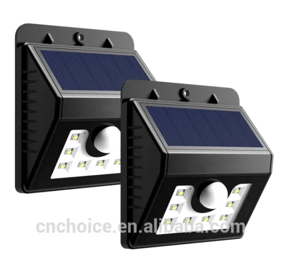 IP65 motion light 1.5W wall light 8 led solar motion sensor led outdoor light with ABS material