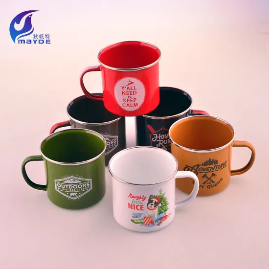 Army Green Camping Mug Enamel Mug Metal Mug Coffee Cup