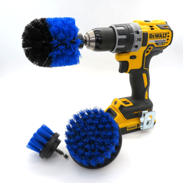 3Pieces Medium Brush Power Scrubber Cleaning Kit with Extended Long Attachment for Floor, Tub, and Shower