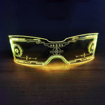 LED Folding Plastic Frames Glasses: Party Light Up Flashing Sunglasses