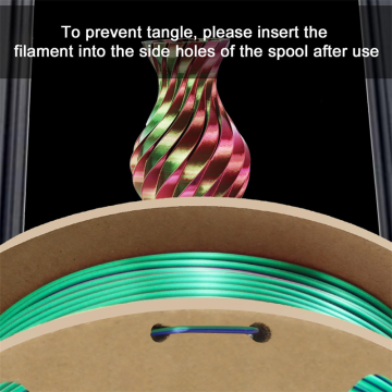 Silk Tri-Color Coextrusion Pla Filamento Shiny