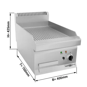 Commercial Countertop Full Grooved Electric Griddle Plate