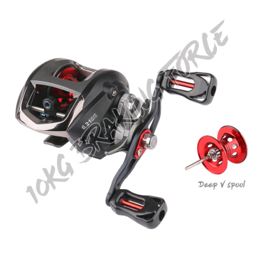Metal Spool Baitcast Reel with Magnetic 12+1BB, 6.3:1 Gear Ratio, 10kg Drag for Fishing