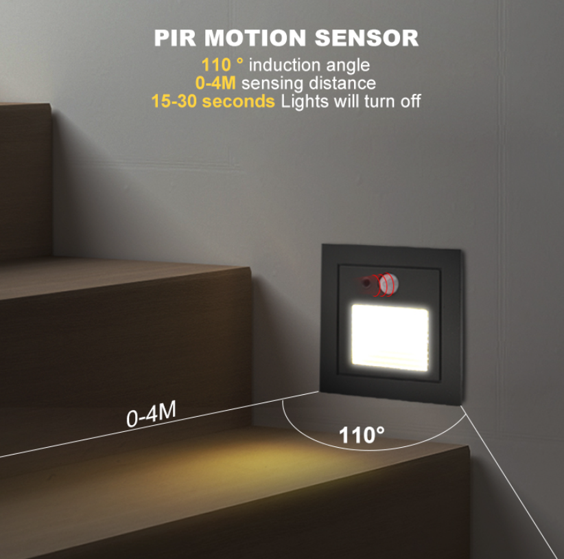 Lâmpada de parede com sensor para uso externo