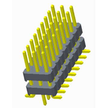 Embase à broche de 2,54 mm à trois rangées, CMS