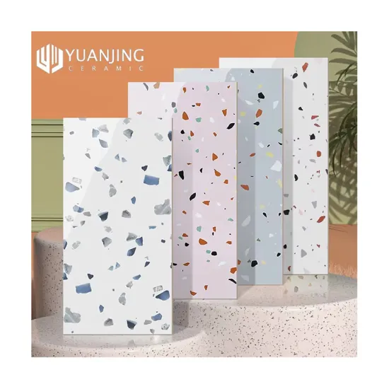 300x600mm Bright Colored Terrazzo and Ceramic Tiles for Kitchen, Toilet, and Bathroom Walls