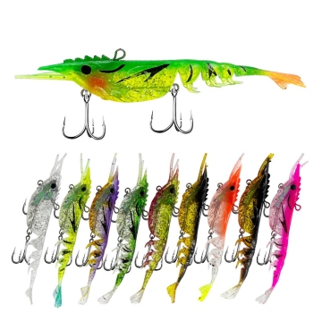 10.5cm 19.7g Shrimp Lure Soft Plastic Vibe Fishing Bait Freshwater Saltwater Shimma Prawn