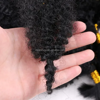 Hot sell Marley Afro Twist Synthetic Braiding Hair Crochet Extensions Small marley hair Afro Kinky Marley Braids