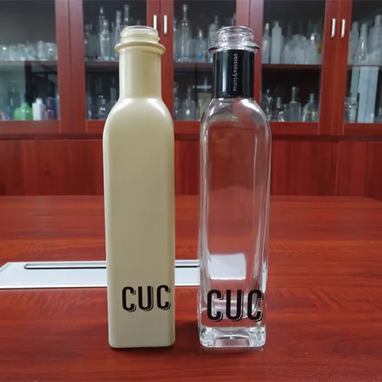 Square 250ML Olive Oil Empty Bottle 250ML Transparent Olive Cooking Oil Bottle