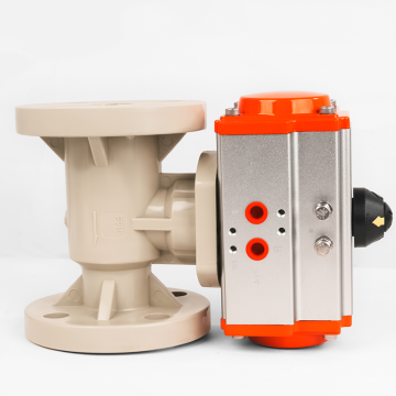 PPH Pneumatic Flange Ball Valve untuk Kegunaan Industri