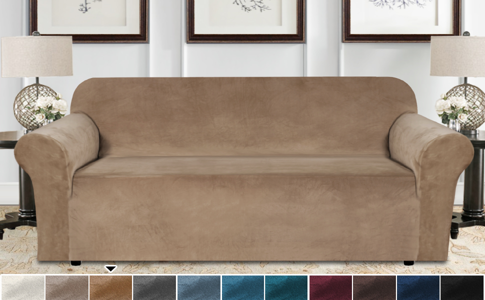 Velvet Plush Sofa Cover Makes For Living Room
