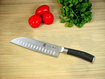 Super stainless steel kitchen santoku knife