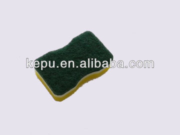 colorful kitchen cleaning sponge with sourcing pad(KP-011)
