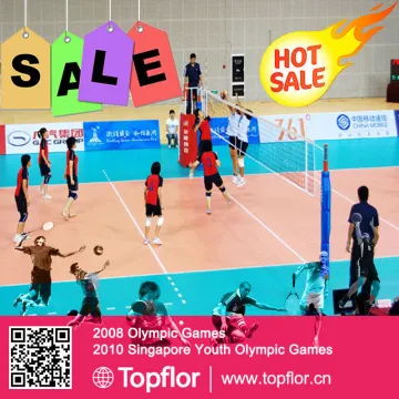 Volleyball Court PVC sports flooring used volleyball court sale