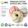 Alta qualidade 100g algodão acrílico melange fio macio fofo mão tricô cru anti-pilling cor personalizada cachecóis diy chapéus