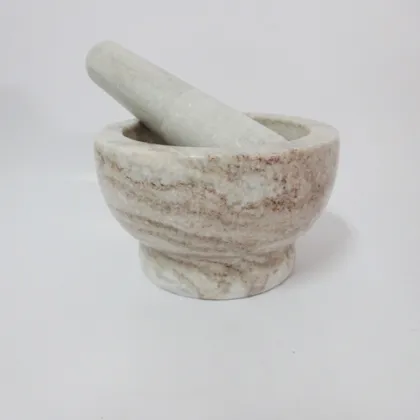 Polished Marble Herb Mils Mincers/Mortar and Pestle