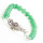 Pulsera de piedras preciosas de aventurina verde con pieza de loro de aleación Diamante