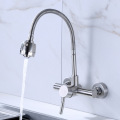 Sanitary ware Kitchen Stainless Steel Wall Mounted Hot And Cold Walter Mixer Tap Basin Faucet