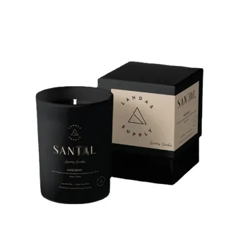 Custom Logo Black Candle Jar Rigid Box - Scented Candles Gift Box