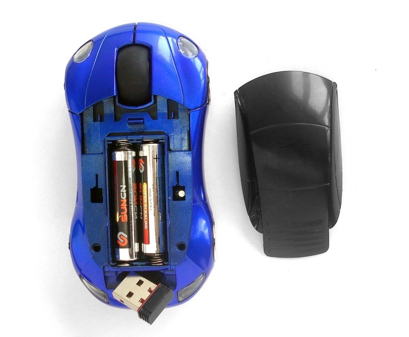 battery blue car mouse