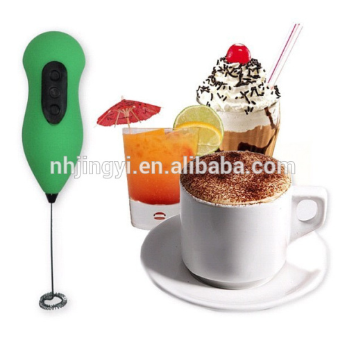 stainless steel mini handheld electric egg beater AA battery powered machine coffee mixer