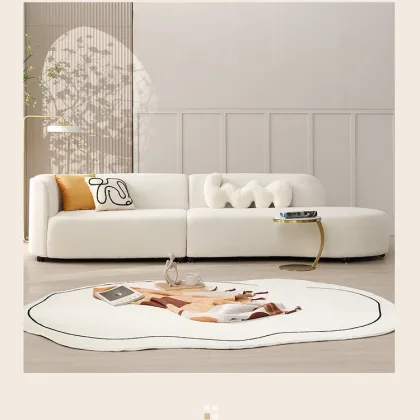 Living Room Sofa Set French Retro Marshmallow Sofa