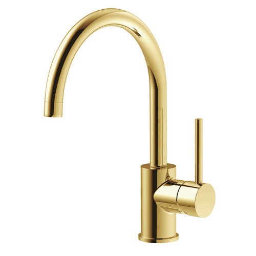 Brass Brushed Nickel Kitchen Faucet 1 Hole