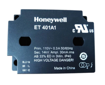Honeywell ET401A1 Ignition Transformer for Gas Burner Accessories: High Voltage Burner Ignition Solution