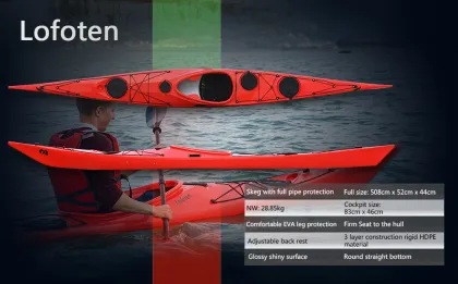 KUDO OUTDOORS 5.08M OEM Wholesale Professional Lofoten Sea Kayak for Water Sports