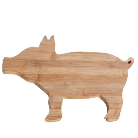 Pig shape bamboo cutting board