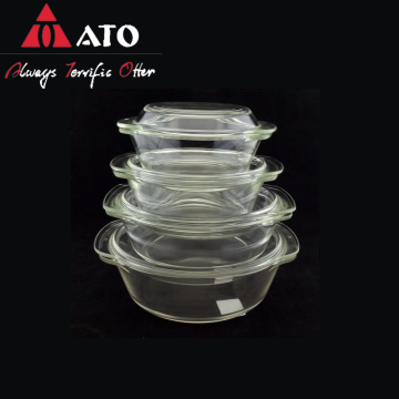 Тепло-резистан высокий боросиликатный стеклянный посуда стеклянный горшок