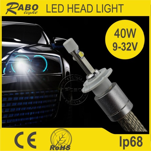 China Super bright led headlight waterproof ip68 40w 5500K 4800lm all-in-one led auto headlight for cars