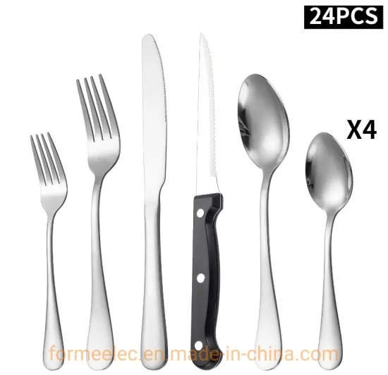 Cutlery Set 6 Pieces Restaurant Hotel Steak Knife Fork Spoon Tableware Set Dinnerware Silverware