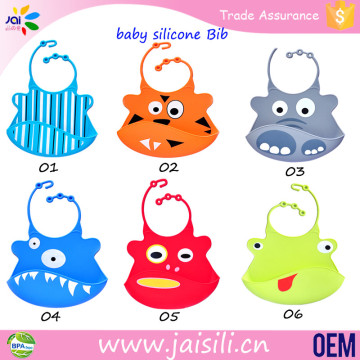 Custom Silica Gel Infant Bibs Funny Baby Bib For Boy