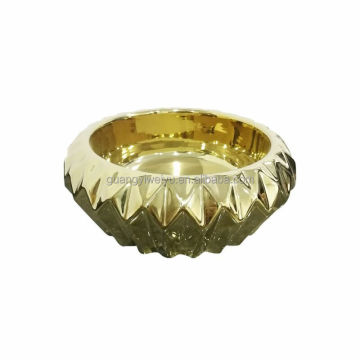 Luxury Gold Ceramic Bathroom Sink Electroplated Wash Basin