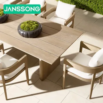 Modern Teak Outdoor Patio Dinner Furniture for Luxurious Dining
