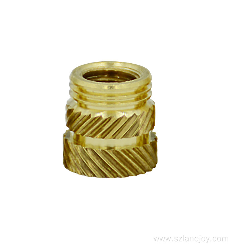 M4 press-in and injection knurled brass insert nut