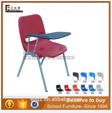 Modern Cheap Plastic Seminar Chairs with Flapping Writing Arm