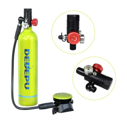 Portable Diving Oxygen Tank DEDEPU D600 6.8L+1L Scuba Lung Air Respirator Aluminium Tank