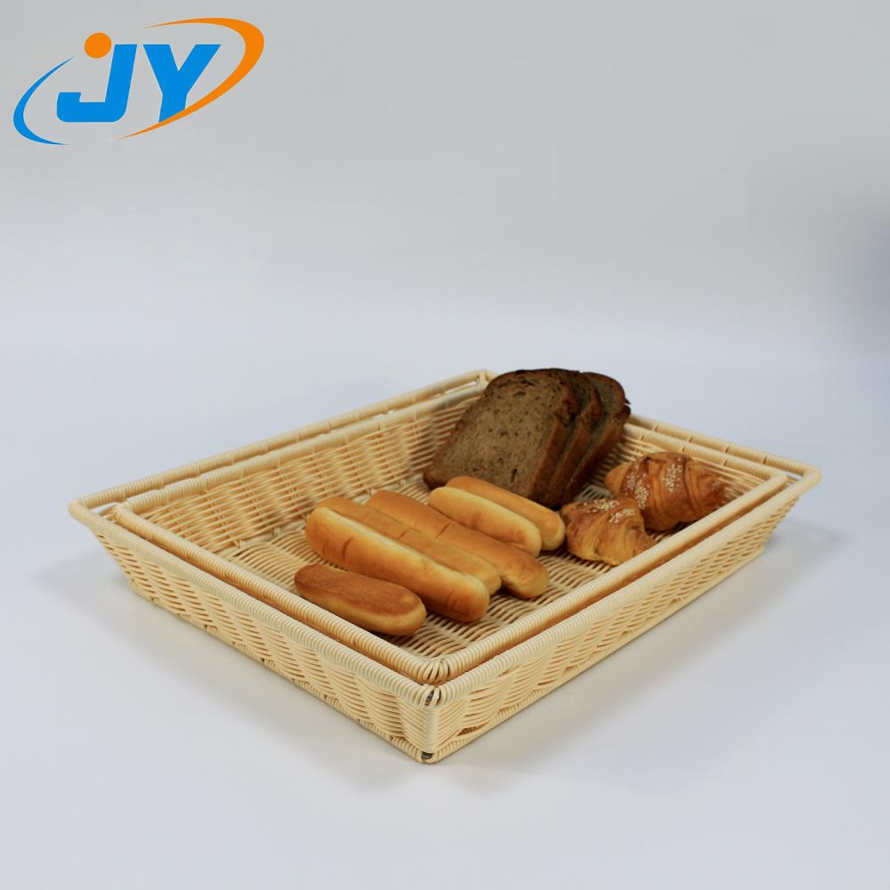 Cesta de pan rectangular de grado alimenticio apilable