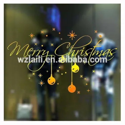 golden sticker for window decoration/Christmas window sticker