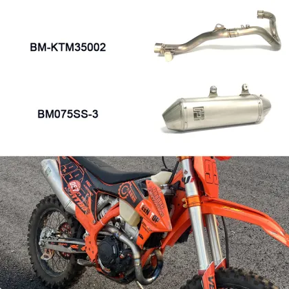 Titanium Alloy Exhaust System for 2020-2023 250 EXC-F, 350 EXC-F, and 350 XCF-W Motocross Bikes