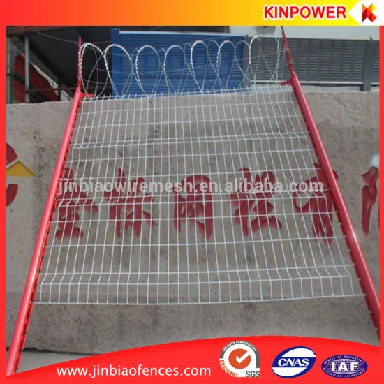 50x200mm airport welded wire mesh fencing with post
