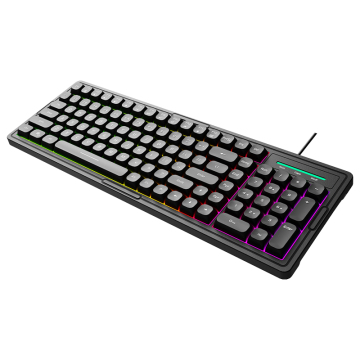 Teclado para jogos K200: teclado mecânico com fio de retroilumação para escritório e aprendizado
